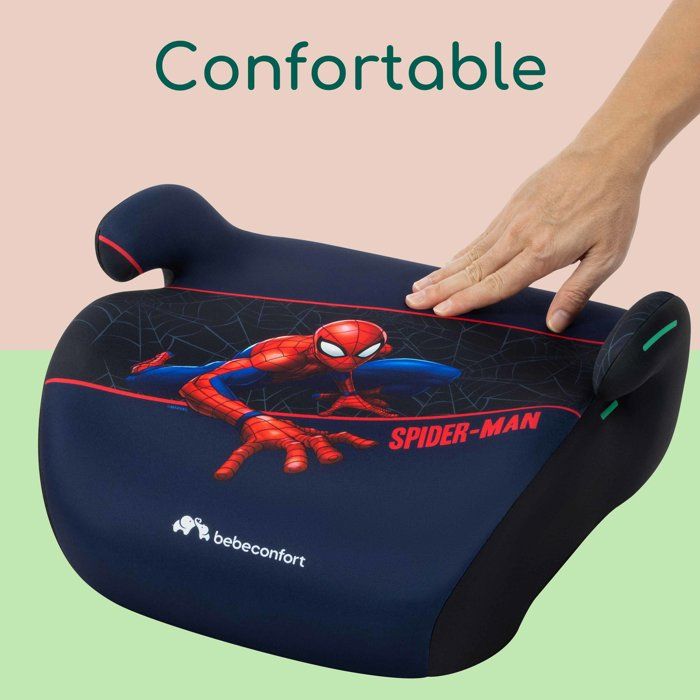Bebeconfort Manga I-Safe – Rehausseur Voiture Enfant 6-12 Ans (128-150 Cm), Siège Auto Léger 1 Kg, Compact, Tissu Doux, Installation Ceinture, Full Black