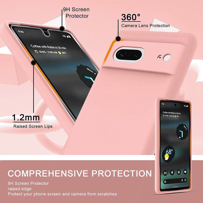 Coque Silicone Rose Pour Google Pixel 7 Pro 5G - Marque Little Boutik - Neuf