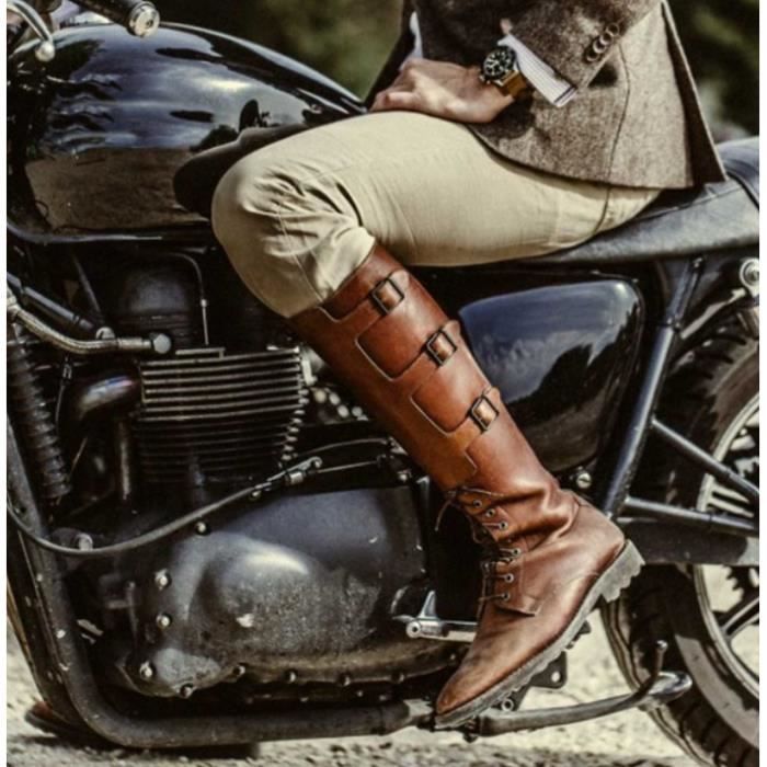 Bottes cuir hommes hautes best sale