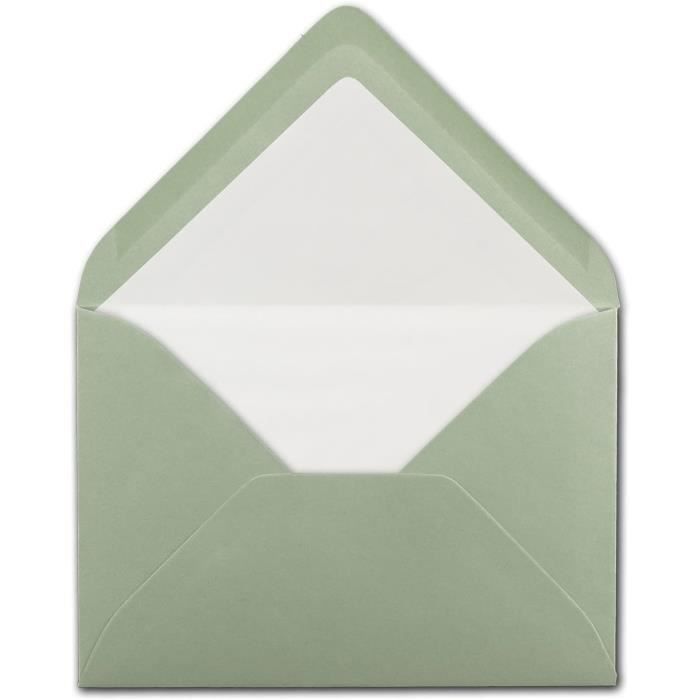 100 Enveloppes Nacrées C6 - 120g/m² - Blanc Brillant - Pour Invitations Et Cartes