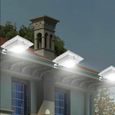 Nak 6 LED imperméable à l'eau solaire clôture lumière jardin sécurité lampe de gouttière décoration extérieure-3