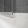 Pare-baignoire pliant 70x130 cm - Schulte - Écran rabattable - Verre transparent - Profilé blanc-3