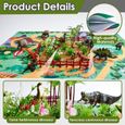 58 pcs dinosaure enfant jouet avec tapis de jeu dactivité - ensemble de figurine dinosaures animaux realiste - cadeau pour ga 312-3