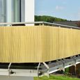 Canisse PVC LILIIN pour jardin balcon terrasse, clôture brise-vent, Stores Balcon, Brise vue 160x300cm, Bambou-3