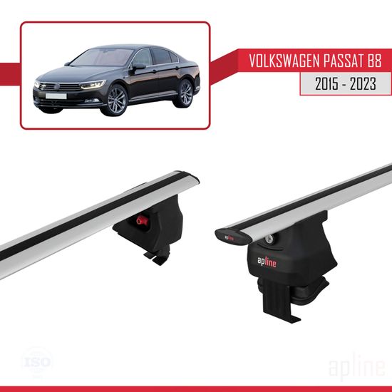 Barre Portatutto RE&AR Tuning Per VW Passat B8 Variant 2015-2023 – HOOK, Grigio, Con Chiave, 75 Kg