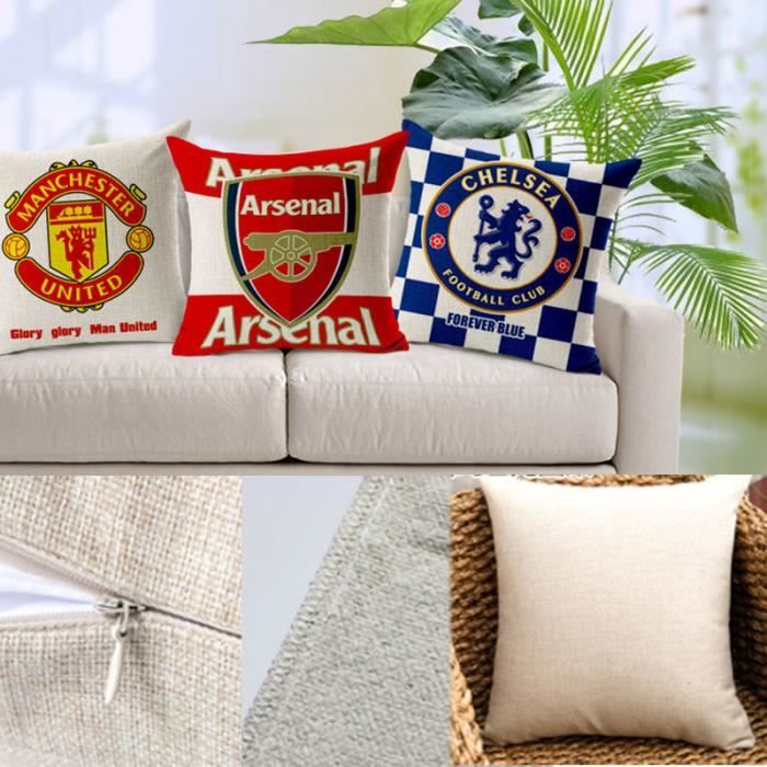 Coussin FC Bayern München - 40x40cm - Rouge/Blanc - 100% Coton - Logo Imprimé