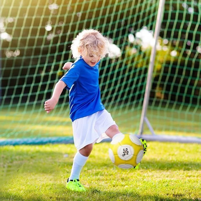 Ballon De Football Enfant Taille 4 – Pompe Et Sac Filet Inclus, Couleur Fusée, Cadeau Sport Pour Garçons Filles 8-12 Ans