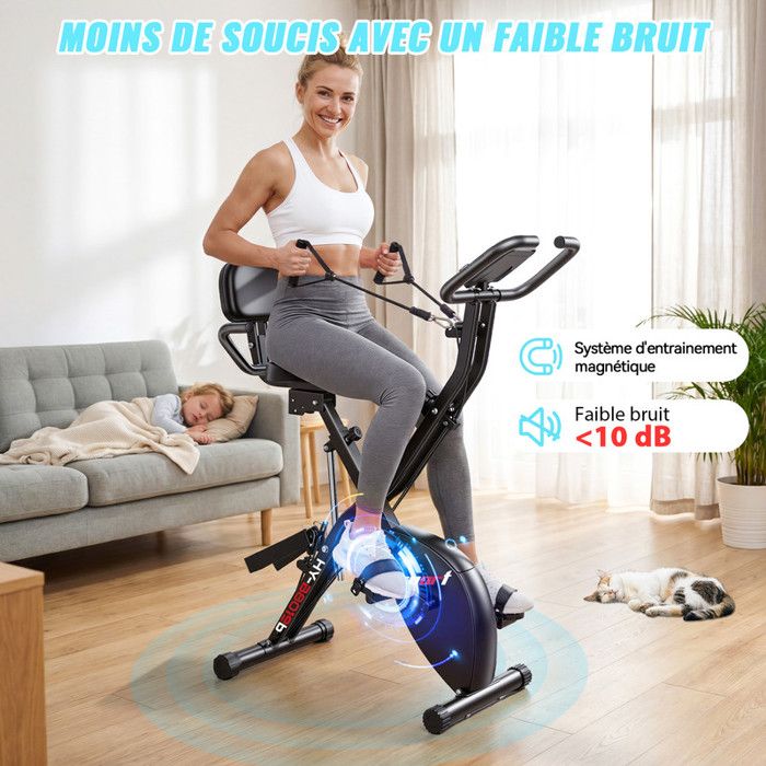 Vélo D'appartement Pliable 4 En 1 Botifly X-Bike - Résistance Magnétique 8 Niveaux, Siège Réglable, Support 150 Kg - 5