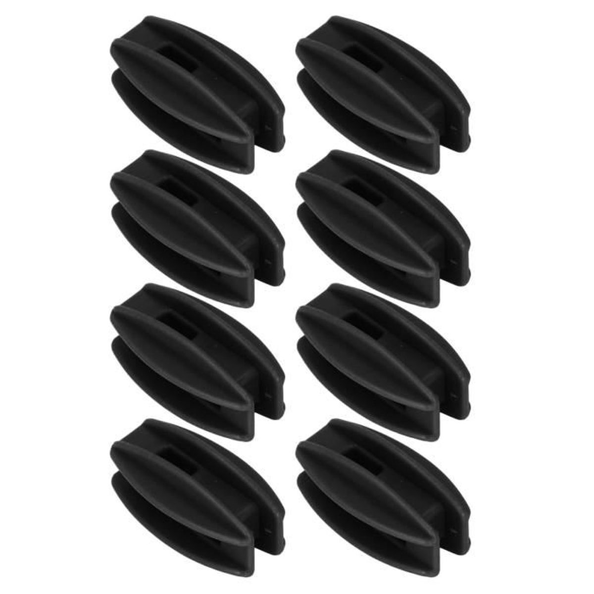 100 Pcs Isolateurs Électriques Noirs 55x48mm Pour Clôture - ABS Robuste Pour Poteaux 9.5mm