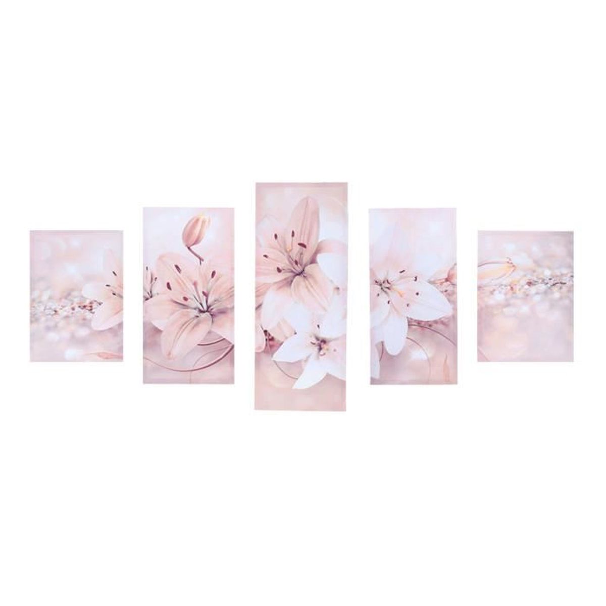 16020HX8C Top Vente Hexoa Tableau Zen Fleur de Lotus et Galets 60x30 Fabrication fran/çaise