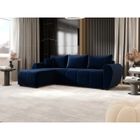 MEUBLESLINE Canapé d’angle convertible MOLIA L Bleu