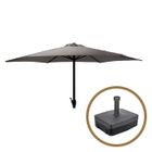 CEMONJ - CEMONJARDIN Parasol droit gris + pied de parasol