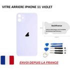 ITECHFRANCE® vitre arrière compatible IPHONE 11 VIOLET 6.1 qualité origine en verre, coque cache batterie double face