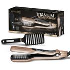 Lisseur vapeur - SAINT ALGUE - Coffret Demeliss TITANIUM SMOOTH RITUAL - Brosse démêlante - Or