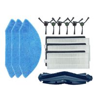 3 paire brosse latérale,3 filtres,3 chiffon de vadrouille,1 brosse à rouleau, Kit aspirateur accessoire pour Ecovacs Deebot
