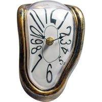 Horloge Fondue Salvador Dali, Horloge Murale Inspirée d'Art Décoratif, Pour Magasin Décoratif, Maison, Bureau, Cuisine, Or