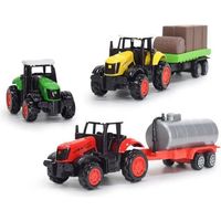 Jouets de tracteur agricole pour enfants avec remorques-ensemble de camion jouet en alliage et ABS 3 pièces Type2