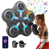 Machine De Boxe Musicale Murale - Équipement De Boxe Intelligent Bluetooth - Soulage Le Stress - Capteur De Lumière Bluetooth - Pour Adultes Et Enfants (avec Gants De Boxe Pour Adultes