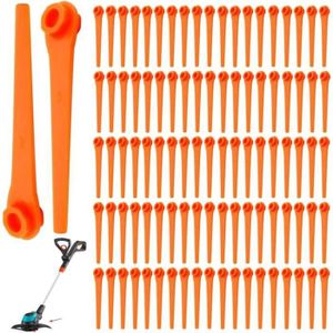 Lot De 100 Lames De Rechange Pour Coupe-bordure Einhell Sans Fil - Marque Evehap - Dimensions 20,1x16x2,7 Cm