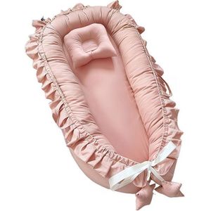 Réducteur Lit Bébé 90x50 Cm Cocoon Cale Bébé Coton Minky Rose Sauvage - Nid D'Accueil Totsy Baby