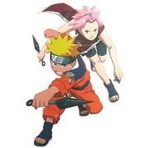 Stickers Naruto Avec Fille Cheveux Roses 23 Cm Sur 13 Cm