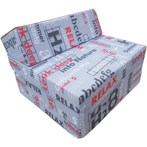 CHAUFFEUSE Matelas futon pliable NATALIA SPZOO - Gris - 70x200cm - Confort ferme - Housse amovible et lavable