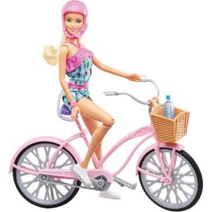 POUPÉE Barbie  Mobilier poupée et son bicyclette avec pan