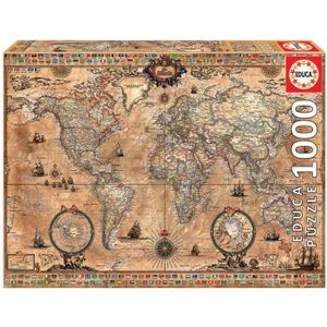 PUZZLE Puzzle - EDUCA - Mappe monde - 1000 pièces - Adult