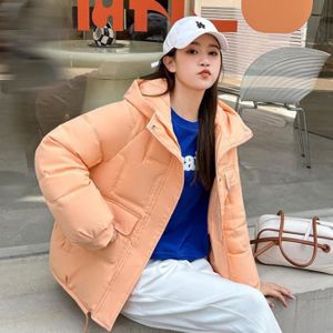 MANTEAU - CABAN MANTEAU Femme Mode Coton Garder au chaud couleur unie Manches longues - Orange ZC
