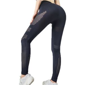 LEGGING Legging de sport pour femme - Élastique - Noir - F