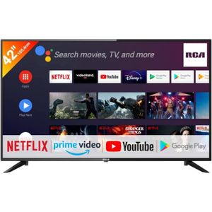 Téléviseur LED TV LCD RCA RS42F2 42'' Smart TV avec Google Assistant, Chromecast, Netflix et Prime Video - Full HD - Noir