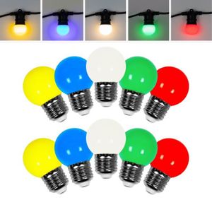 Lot de 12 ampoules Led B22 Multicolore pour guirlande guinguette