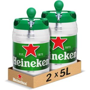 MACHINE A BIÈRE  Pack de 2 fûts 5L - Heinekelonde  Biere Blonde 5°  Compatible avec Tireuse BeerTender  Utilisable sans Machine à Bière  Bieres p21