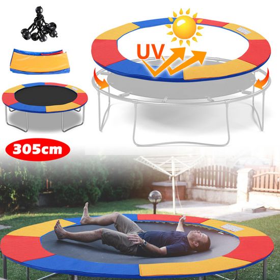 Coussin De Protection Trampoline 244cm - Tour Trampoline Universel, Housse Mousse Ressorts Sécurisée