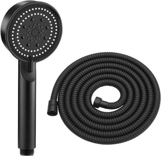 Pommeau Douche Avec 1.5m Tuyau De Douche, Douchette De Grande Taille (15cm De Diamètre), Douche à Main Haute Pression, 7 Modes Economiseur D'eau Pour Spa De Massage De Salle De Bain
