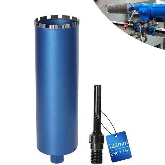 Couronne De Forage Diamantée M22 102mm - Foret Béton Humide/Sec Avec Adaptateur SDS-PLUS, 6 Segments Turbo