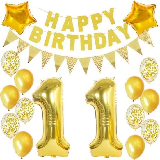 Kit Accessoires Photomaton 11 Ans – 40 Découpes + Bâtons, Pour Une Fête D’anniversaire Fun Et Mémorable - 11