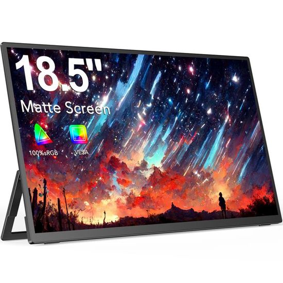 Moniteur Portable CDISPLAY 18.5 Pouces 1080P FHD IPS 1.6ms 300cd/m² Cdiscount Informatique