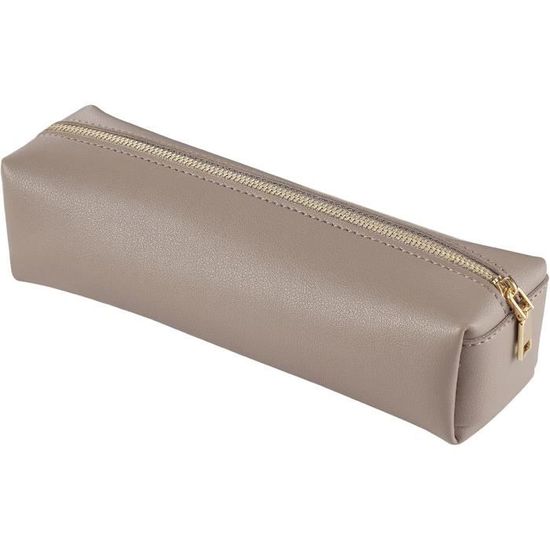 Trousse Multifonction En Simili Cuir - Motif Fleurs Jaunes Et Fruits Oranges - Parfaite Pour école, Bureau, Voyage Ou Maquillage