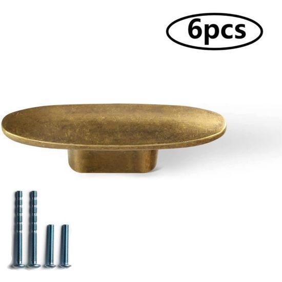 MOROBOR Lot De 4 Boutons De Placard En Forme De Rose Antique En Alliage De Zinc