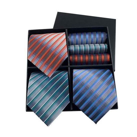 Mode Homme Rayé Noeud Papillon Polyester Jacquard Cravate Serrée Mariage Costume D'Affaires 7 Cm