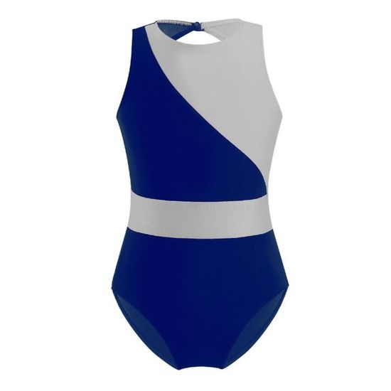 JUODVMP Justaucorps Femme Col V Classique – Gymnastique, Danse, Yoga, 88% Nylon 12% Spandex, Bretelles Réglables