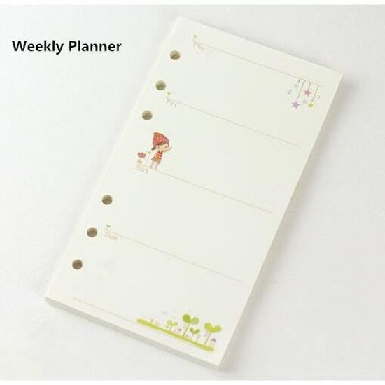 Papier Recharge A5 à 6 Trous - 135 Feuilles Lignées Ou Vierges