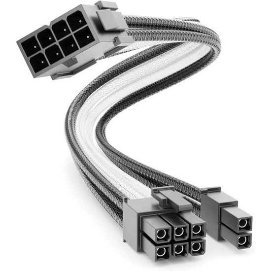 Câble Adaptateur Alimentation GPU 8 Broches Vers 16 Broches (4+12) - 12 Cm, 16 AWG - Compatible Nvidia - 14