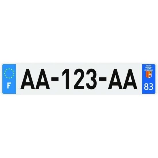 Plaque Immatriculation Plexiglass 520x110mm Homologuée SIV - Anti-UV Résistante - Made In France