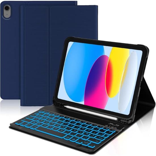 Étui Kindle Oasis 10e/9e Génération (2017-2019) – Couverture En Cuir PU Avec Sangles Main, Fonction Veille Automatique – Bleu