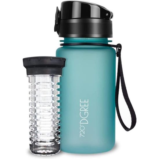 Gourde UberBottle 720°DGREE 650ml Avec Infuseur à Fruits - Sans BPA, Étanche Et Léger Pour Sport Et Voyage