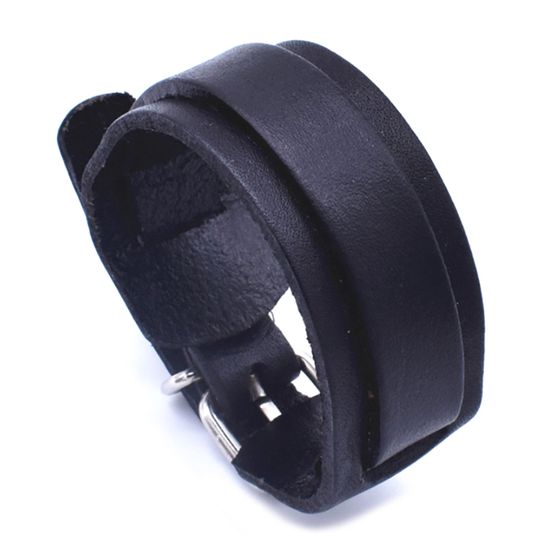 Bracelet homme cordes noires et rouges avec fermeture magnétique ZB0395