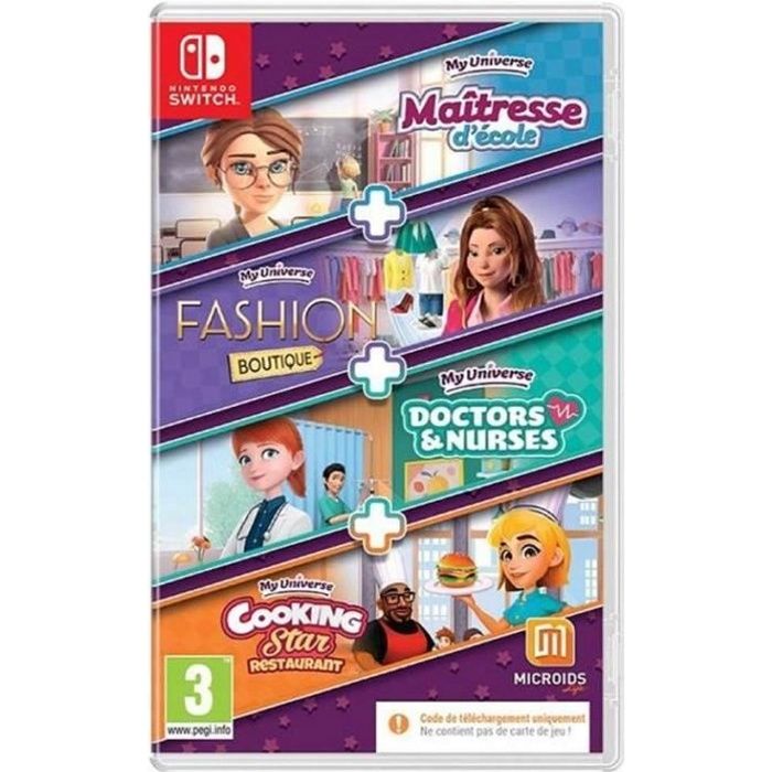 Pack My Universe Cooking star Doctors et Nurses Fashion boutique School Teacher Code in a box Nintendo Switch Neuf - vue 3