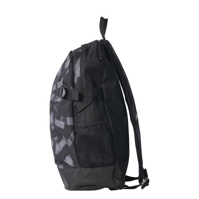Sac à dos adidas Graphic Power format moyen - noir-noir mat-blanc - M